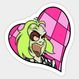 Valentine Beetlejuice Sticker